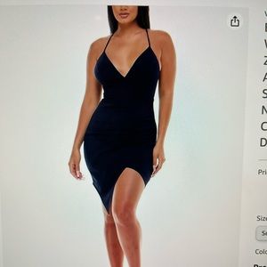 Emerald Sundar Asymmetrical Faux Wrap Dress